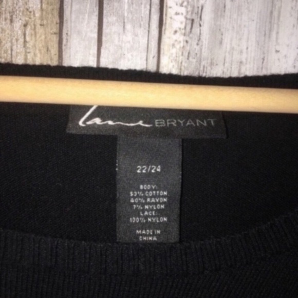 Lane Bryant Lace Bottom Long Sleeve Blouse - Picture 5 of 5